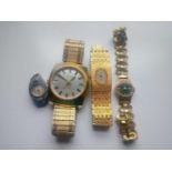 Another bag of four wrist watches three ladies and one gents