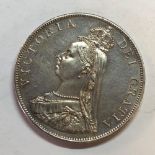 Double florin 1887 good condition