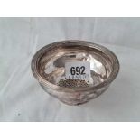 A Georgian wine funnel bowl with reeded rim, 3.5” wide w.62g