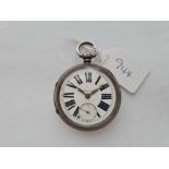 A gents silver pocket watch "improved pattern" with seconds dial