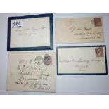 3 Victorian GB covers & another.