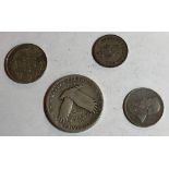 USA quarter dollar 1929 and three other