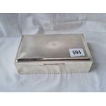 A oblong jewel box / cigarette box with velvet interior 6 1/2 inches wide B'ham 1968