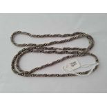 A fancy long silver mesh neck chain 31g