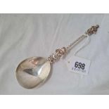 A late Victorian apostle top fruit spoon 7” long, London 1899