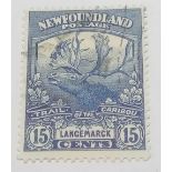 NEWFOUNDLAND SG139 (1919) 15c fine used. Cat £90.
