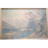 A G SESERI? A Highland Landscape with figures ( 19 x 30 )