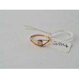 A single stone ring 9ct size O