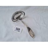 A 19th century Dutch sifter spoon with oval bowl