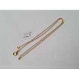 A 9ct fine link neck chain 1.4g