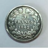 France five francs 1842