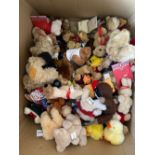 Box of numerous Harrods & other small bears