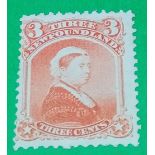 NEWFOUNDLAND SG36 (1870) Fine unused (no gum) copy. Cat £300 as mint