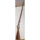 A good 19th century percussion riffle with bayonet stamped 1858 Tower