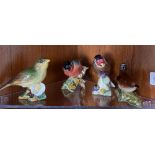 Four Beswick birds, a wren etc (4 items)