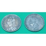 Shilling 1826 and 1892 scarce