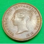 1844 half-farthing extremely fine