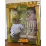 A Steiff bear in Harrods case with certificate