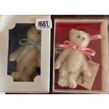 Two small Steiff bears & a articulated limb doll