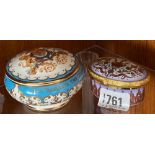 A Royal collection patch box & a similar jar & cover