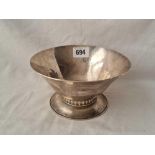 A good quality modern bowl with spreading foot and hammered finish - 6.5" dia - London 1966 by