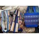 Two sewing containing numerous sewing kits & two other bags