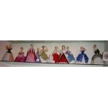 Shelf of Royal Doulton miniature figures (10)