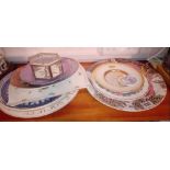 Various collectors plates incl; The English, Guernsey Cattle society plate etc