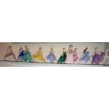 A shelf of (10) Royal Doulton miniature figures