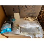 Various napkins and tablecloths etc in box