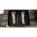 Two Bass pint tumblers wiith boxes