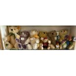 Eight Steiff bears 1999, 2000/1/2/3