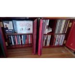 Two book cabinets full of Cassettes & CD's