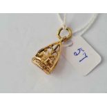 A attractive fancy gold seal / pendant in gold