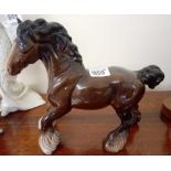 A Beswick cart horse in rearing position 9" long
