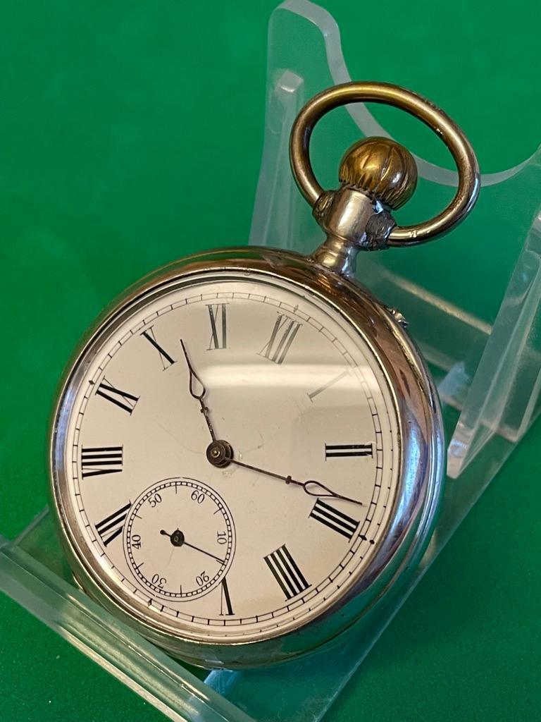 Vintage gents solid silver pocket watch