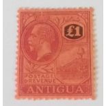 ANTIGUA SG61 (1922). £1 fine mint. Cat £275
