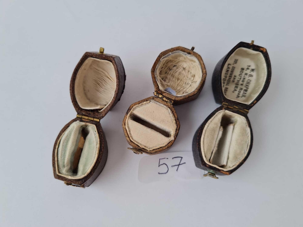 Three Georgian ring boxes - Image 2 of 2