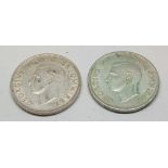 Florins 1942 & 1943, good grade