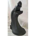 Black basalt figure, "Free Spirit"