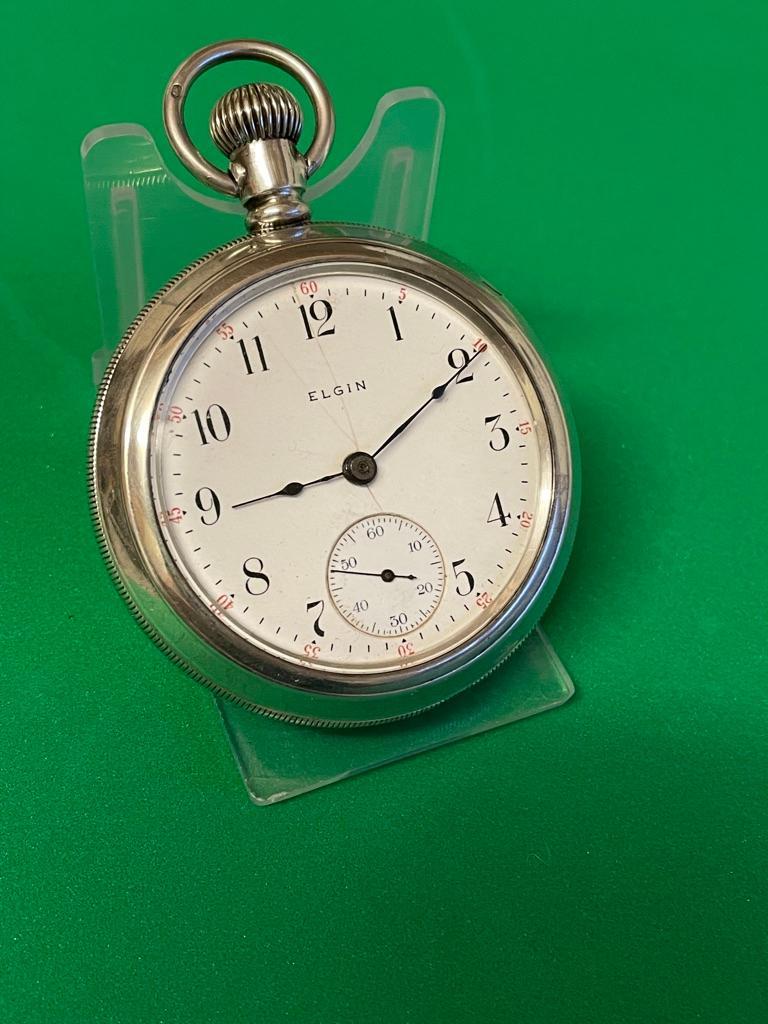 Antique size 18 coin silver Elgin pocket watch - Image 5 of 6