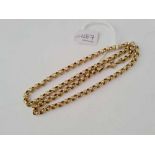 A oval link neck chain 9ct 18 inches - 8.3 gms