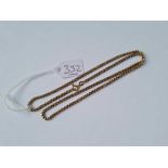 A box link neck chain 9ct 16 inches - 6.1 gms