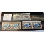 SOUTH AFRICA SG64b-64ca (1939-44). 3 horizontal Pirs. Fine used. Cat £36