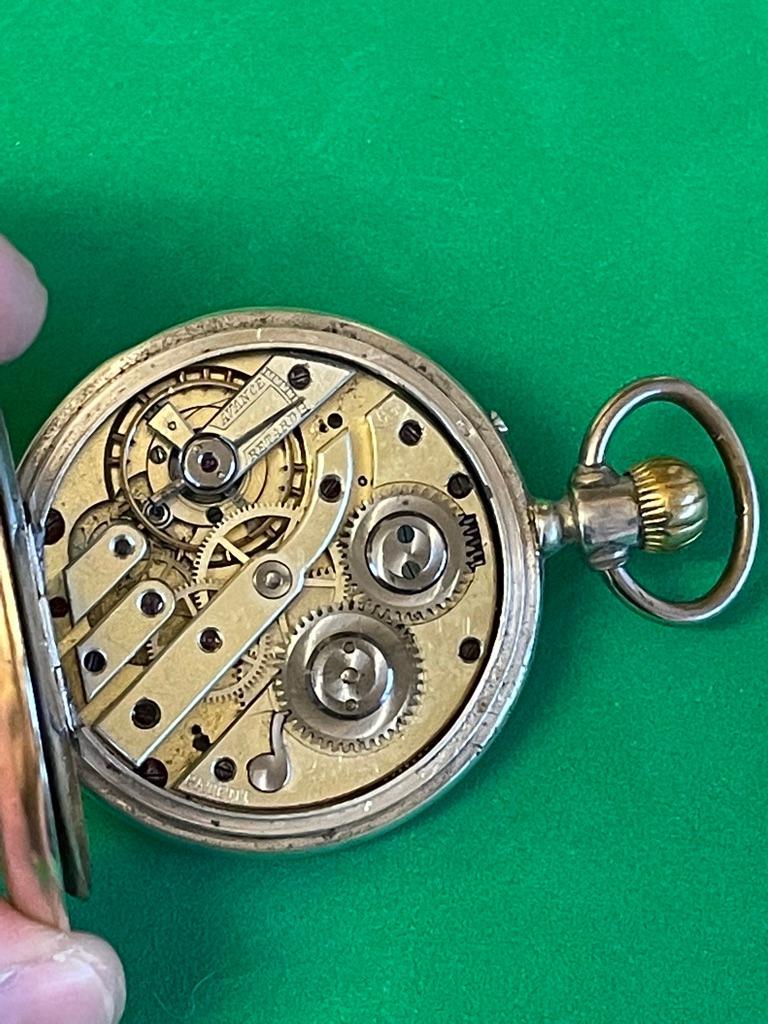 Vintage gents solid silver pocket watch - Image 6 of 7