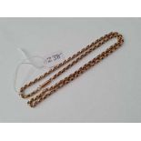 A fancy 9ct neck chain with barrel clasp 9ct 18 inches - 9.2 gms