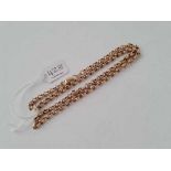 A belcher link neck chain 9ct 16 inches - 6.8 gms