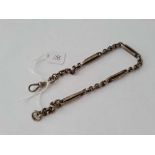 A silver box link Albert chain 33g inc