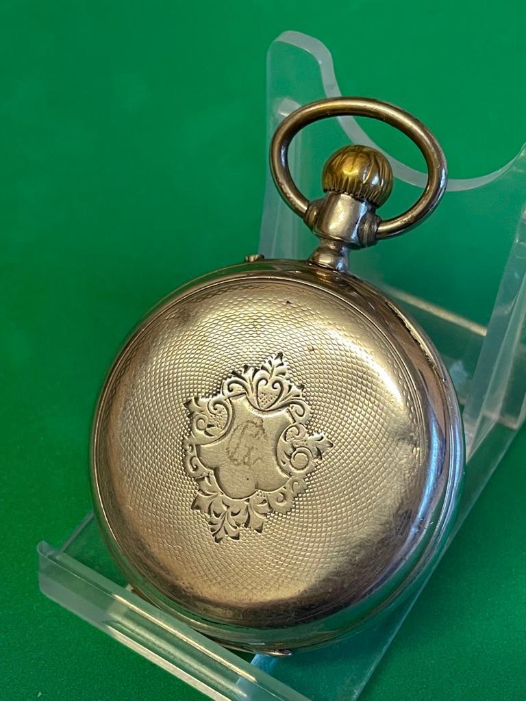 Vintage gents solid silver pocket watch - Image 3 of 7