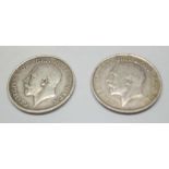 Two 1915 shillings